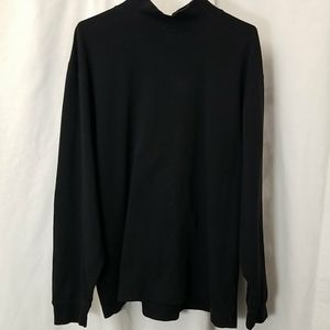 L.L. BEAN Turtleneck Tee large Black Long Sleeve